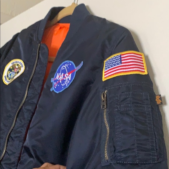 Blue Bomber Jacket by Alpha Industries - Picture 4 of 5